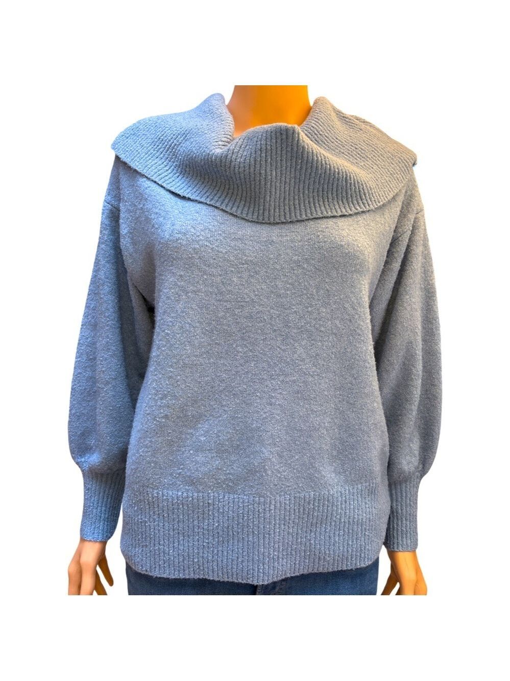 Nordstrom Cozy Light Blue Cowl Neck Sweater XS